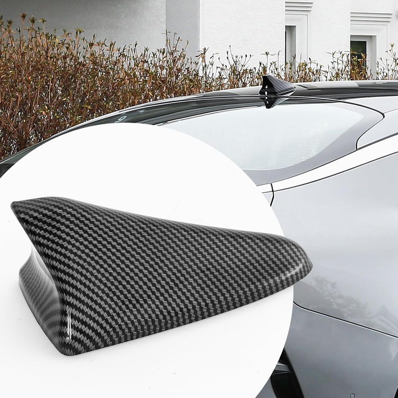 AMSPRAC Shark Fin Antenna Cover Cap Shell fit for Kia Optima 2014-2020(Not Sport),Hyundai Sonata 2015-2019,Genesis Sedan G80 2015-2017,Coupe 2013-2015,Elantra Sedan 2011-2016,Carbon Fiber Look - Image 1